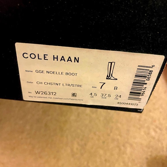 Brown Cole Haan boots leather, brand new never worn, stretch calf - Picture 2 of 5